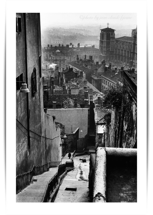 Vieux Lyon en noir et blanc Red couvrir Lyon en photo